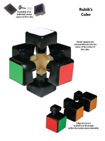 Rubik's cube technial illustration